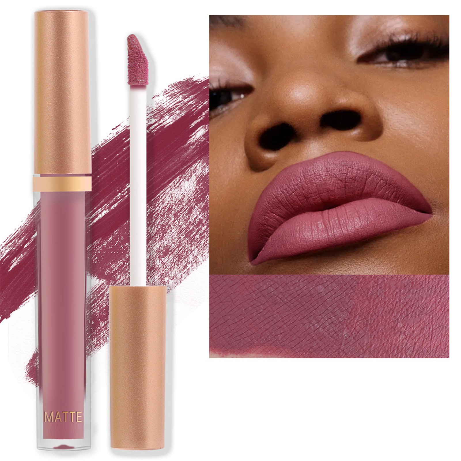 Velvet Lip Mud Is Not Easy To Stick To The Mouth Of The Glass Red