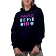 thumbnail image 1 of Makeup Is My Life Quote with Eyeshadow Palette, Beauty Themed Merch Gift for Makeup Artist or Lovers, Cosmetologists & Beauticians, Navy Blue Hooded Sweatshirt or Hoodie, Small, 1 of 5