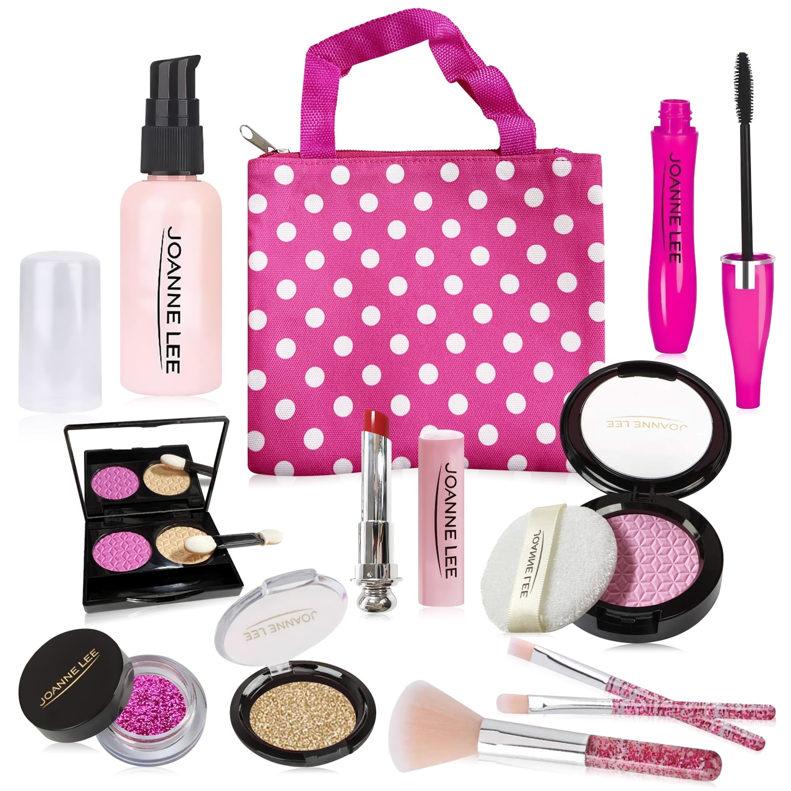 Makeup Kit for Little Girls with Bag, 11 Pieces Kids Washable Makeup
