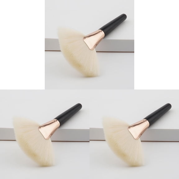 Makeup Large Fan Goat Hair Blush Face Powder Foundation Cosmetic Brush