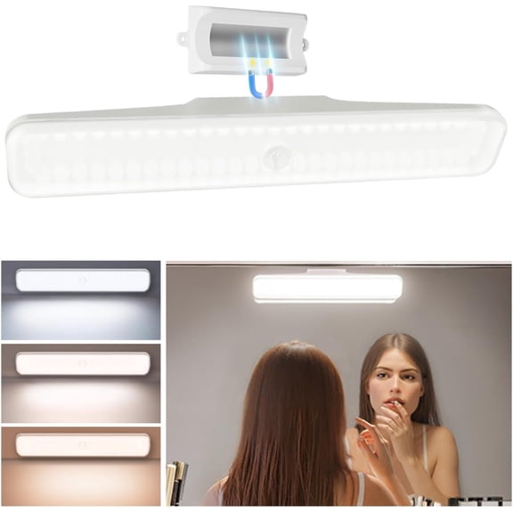 Makeup Light 1 Pack, Vanity Lights for Mirror, Bathroom Vanity Light, Rechargeable, 3 Color Temperatures, Stepless Dimming, Control, Adjustable Angle, Women's Gifts