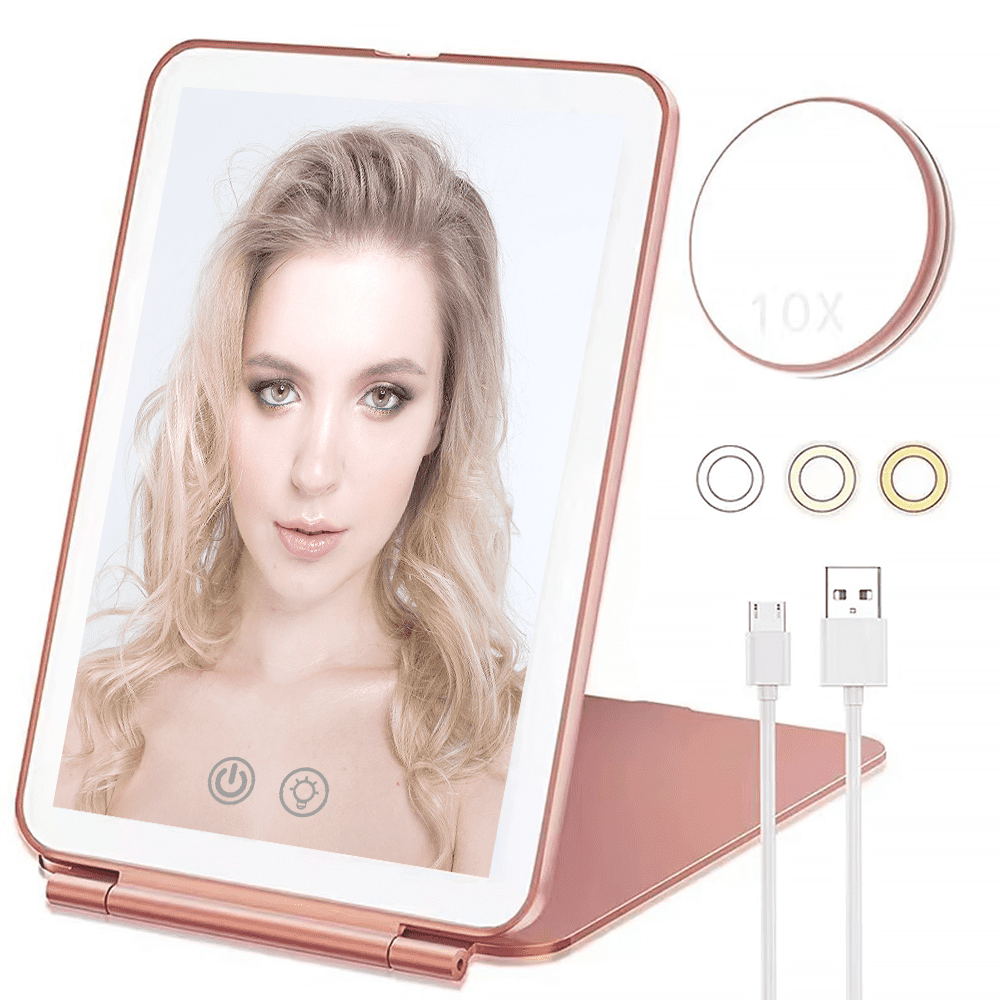 Makeup Mirror with 10X Magnifying Mirror, Vanity Mirror with 72 LED