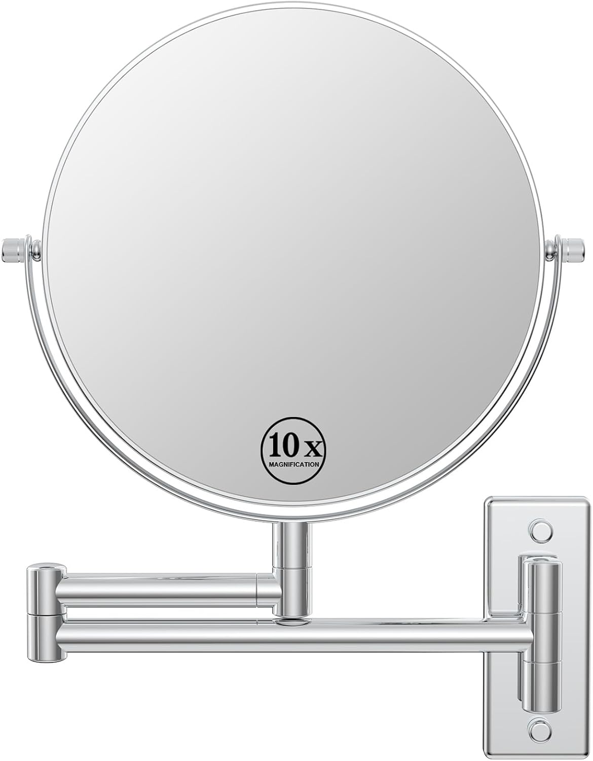 Makeup Mirror 1X/10x, Chrome Finish, 8" Double, Sided Swivel Extendable ...