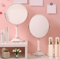 thumbnail image 1 of Makeup Mirror under $5! Yannianjz Double Sided Makeup Mirror with Stand, 3X Magnification Vanity Mirror for Bathroom, Portable Cosmetic Mirror for Travel Desk, 1 of 3
