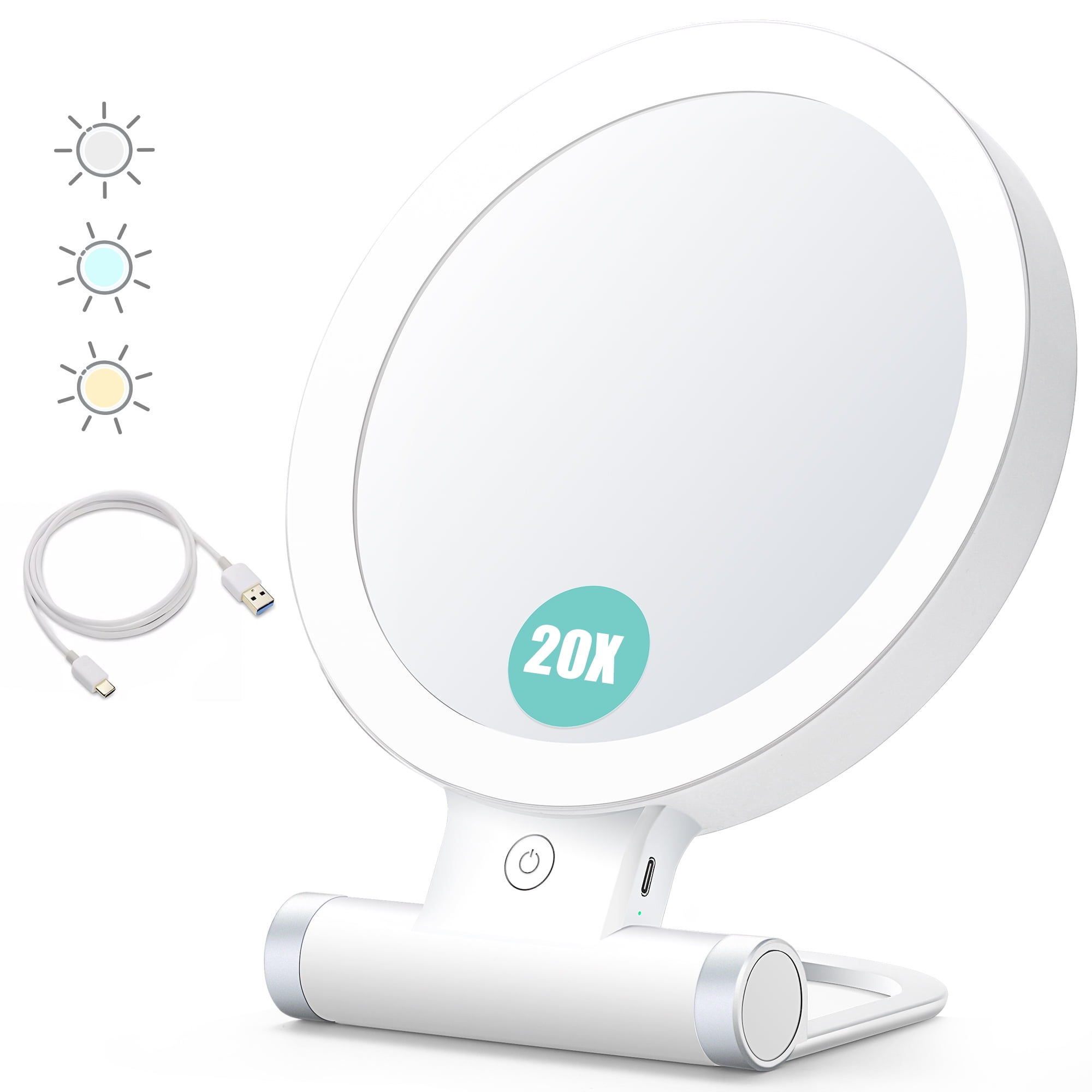 Lighted magnifying makeup mirror 20x online