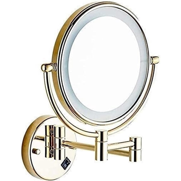 Makeup Mirror LED Makeup Mirror Double-Sided Wall Mounted Bathroom Mirror Vanity Makeup and Shaving Mirror | 8 inch