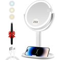 thumbnail image 1 of MY Makeup Mirror with Lights,20X Magnifying Mirror with Light and Touch Switch,Vanity Mirror with 3 Color Light and 80 LEDs,2-Sided Lighted Magnified Mirror 8.8 Inches, 1 of 8