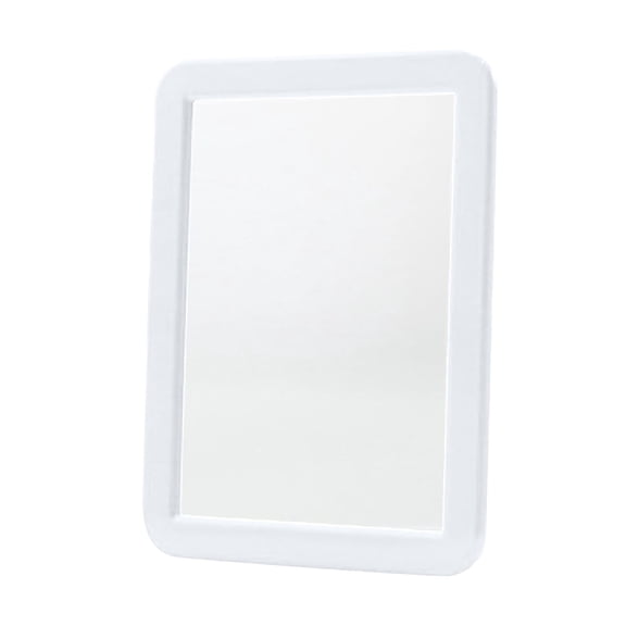 Rectangular Makeup Mirror - Portable, Glass Surface, Frame, Adhesive Backing, for Lockers, Travel, Daily Use