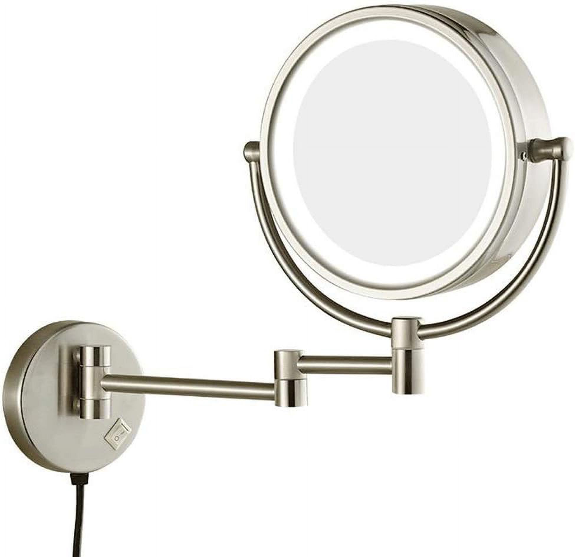 Makeup Mirror Vanity Mirror Bathroom Wall Mounted 10x Magnification LED
