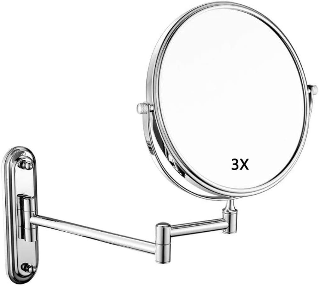 Makeup Mirror Wall-Mounted Shaving Mirror Magnification Double-Sided ...