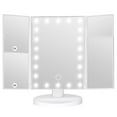 thumbnail image 1 of Makeup Mirror with Lights, Lighted Makeup Mirror with 22Pcs LED Lights, 2X 3X Magnifying Makeup Mirror, Dual Power Supply Light Up Vanity Mirror, 1 of 8