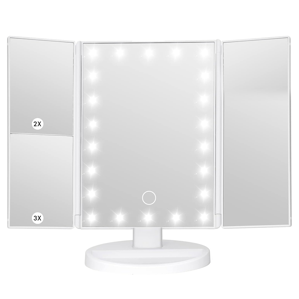 Fancii Mira 10X Magnifying LED Lighted Makeup Mirror Square