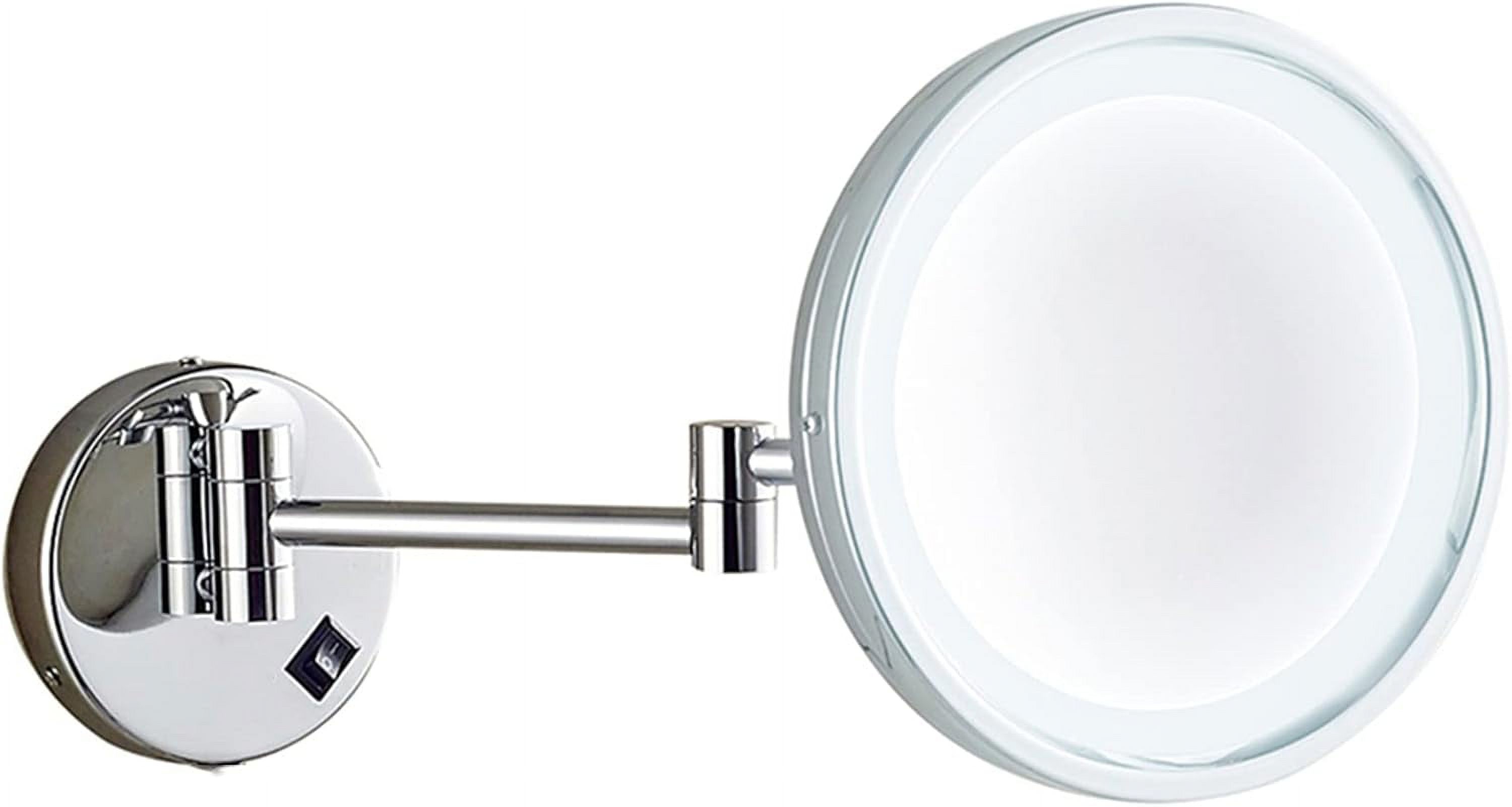 Makeup Mirror with Lights and Magnification Chrome LED Wall Mounted
