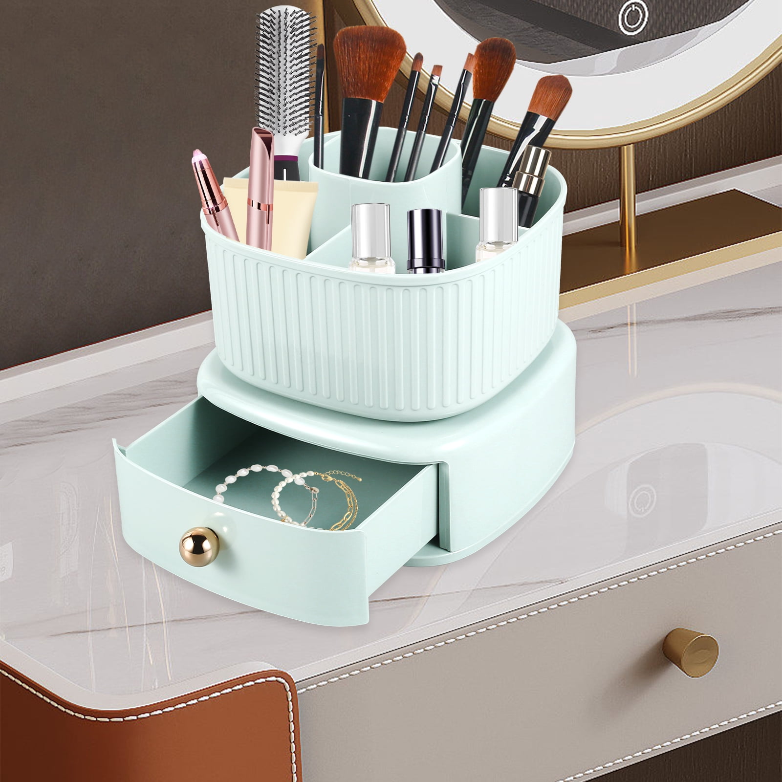 Makeup Organiser, 360 Rotating Makeup Organiser, Rotating Compartment 2