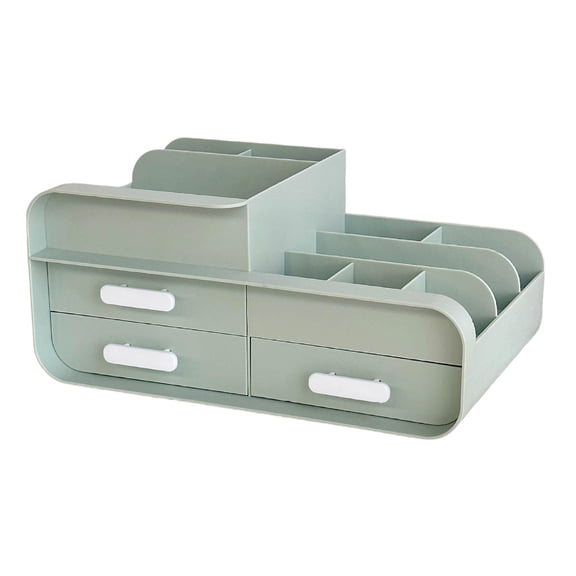 Makeup Organizer with 3 Drawers Large Vanity Storage for Skincare Perfume Lipstick Brushes Countertop Cosmetic Holder for Bathroom Dresser Bedroom 9 Compartments 11x4.8x6.8Inch