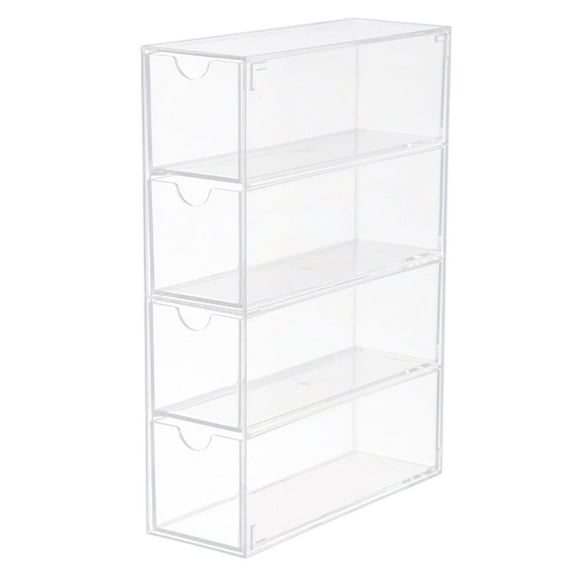 Makeup Organizer Acrylic 4 Drawers Box Display for Countertops