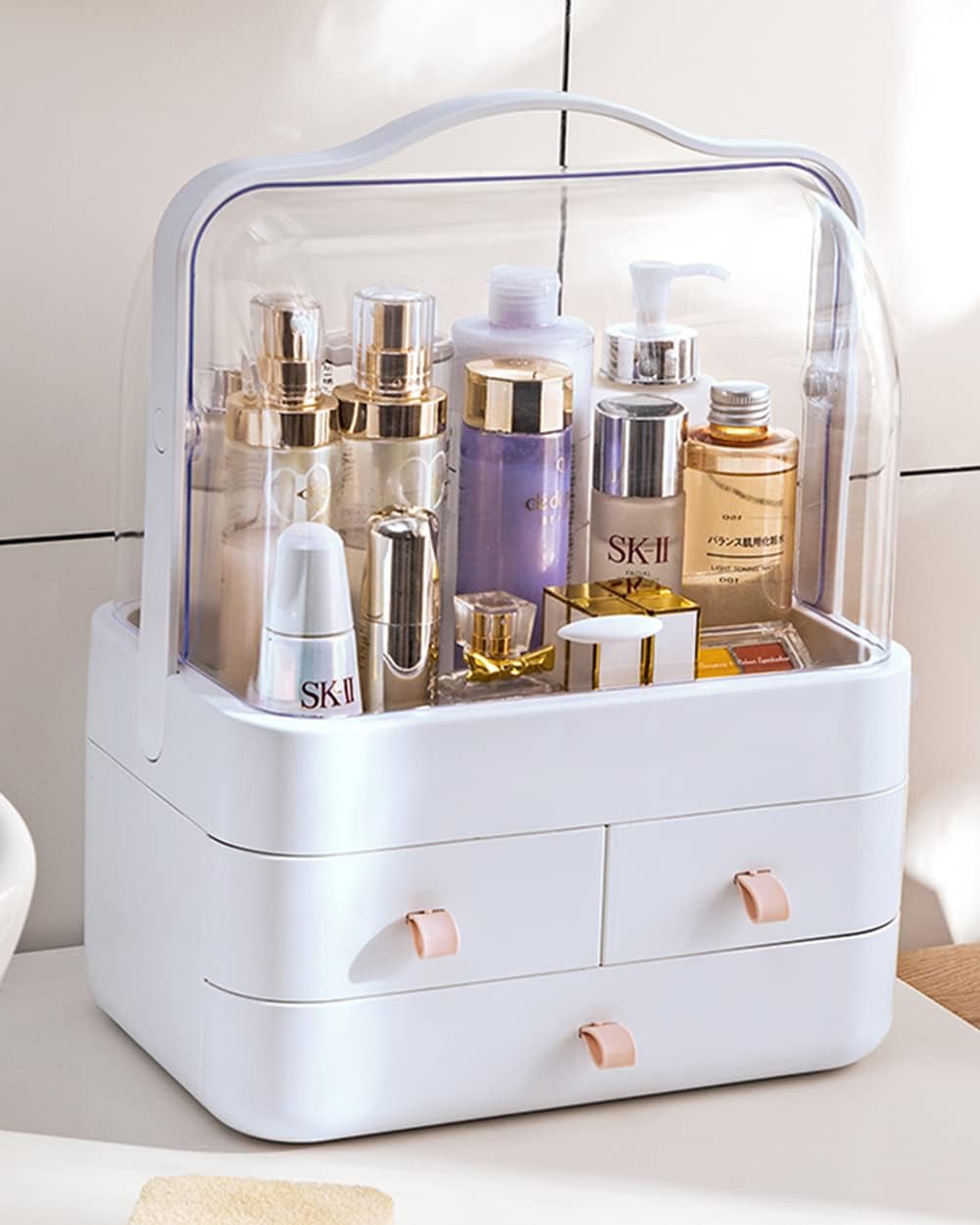 Makeup Organizer And Storage For Vanity Skincare Cosmetic Dustproof