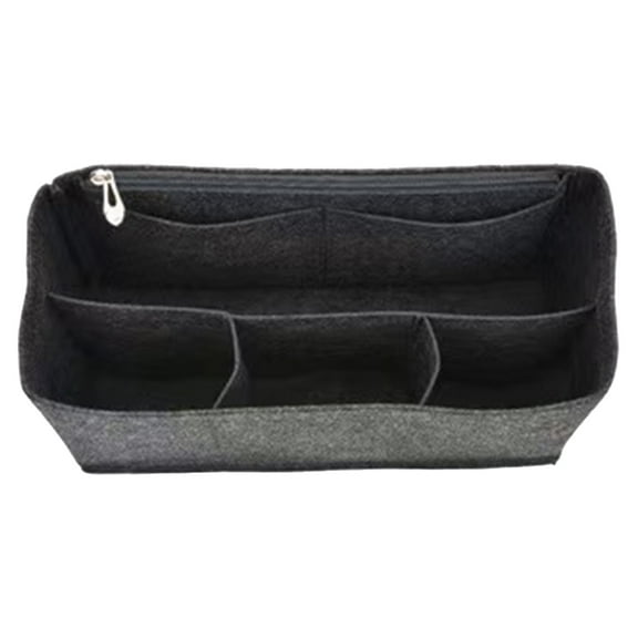 Makeup Organizer Bag Cozival Makeup Organizer Inner Liner Bag - Long/Short Handle Storage with Fresh-Keeping Design, Travel-Ready Cosmetic Management Solution, Travel Cosmetic Case, A