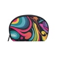 thumbnail image 1 of Makeup Organizer Case Cosmetic Makeup Bag Travel Toiletry Pouch Bag with Full Print Design Abstract Vector Colorful Swirl, 1 of 5