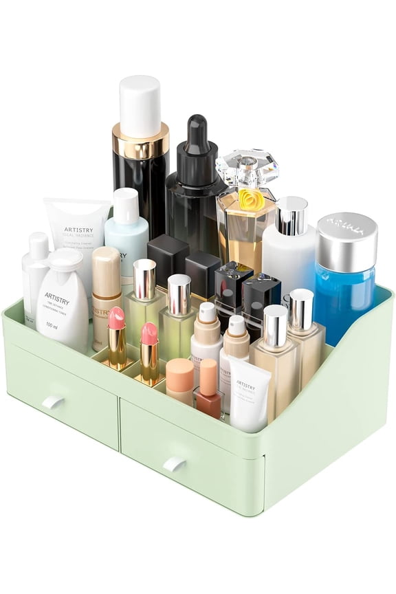 Makeup Organizer,Cosmetic Desk Storage Box with Drawers for Dressing Countertop Bathroom Table