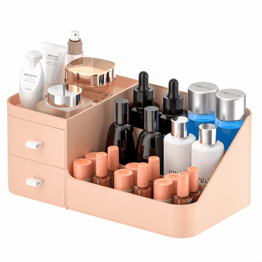 Makeup Organizer with Drawers,Bathroom Countertop Holder for Dressing Table,Cosmetic Desk Storage Box for Brushes,Eyeshadow, Lotions,Lipstick, Nail Polish and Jewelry