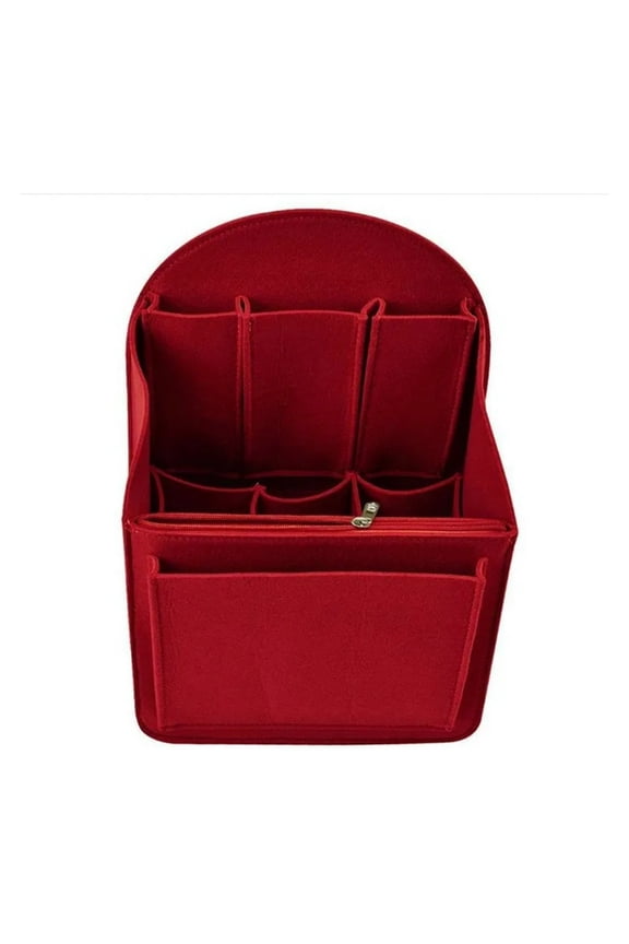 Makeup Organizer Felt Insert Bag for Interior Travel Bag Portable Bag Cosmetic Bags Fit Various Women Backpack Bags