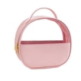 thumbnail image 1 of Makeup Organizer | Pink Makeup Organizer Semi-Circular Toiletry Organizer with Top Handle | Travel Organizer Great As Bridesmaid Gift, 1 of 6