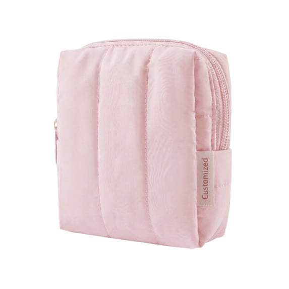 Makeup Organizer | Small Waterproof Bag | Small Makeup Organizer | Pink Storage Bag Organizer for Travel, 6 X 4.5 X 2 in