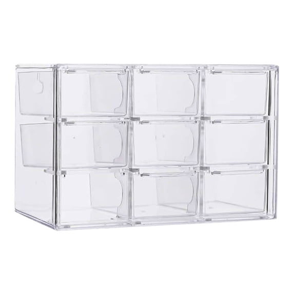 Makeup Organizer Storage with 12 Drawers, 1 Pcs Desktop Office Supplies and Desk Organizers, Clear Accessories Storage Drawer for Make Up, Jewelry, Stationery, Clear