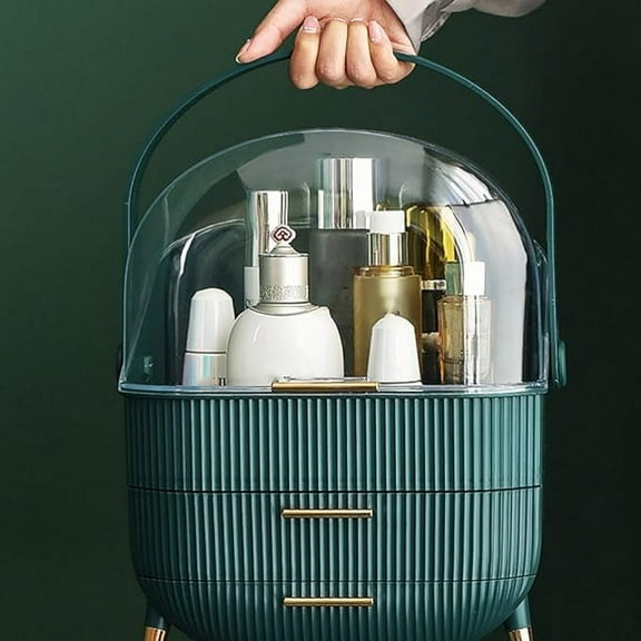 Makeup Organizer and Storage Box, Countertop Portable Vanity Cosmetics MAKE UP bathroom organizers and Storage, Cosmetics Organizer Box for Countertop & Drawers, Skincare Organizers Box by KME