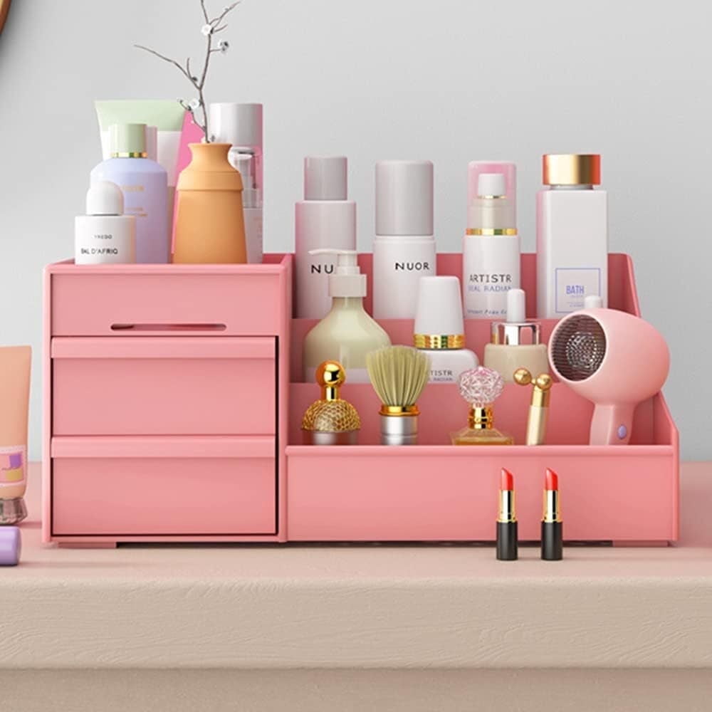 Makeup Organizer Storage Box, Small Cosmetic Dresser Organizer for ...