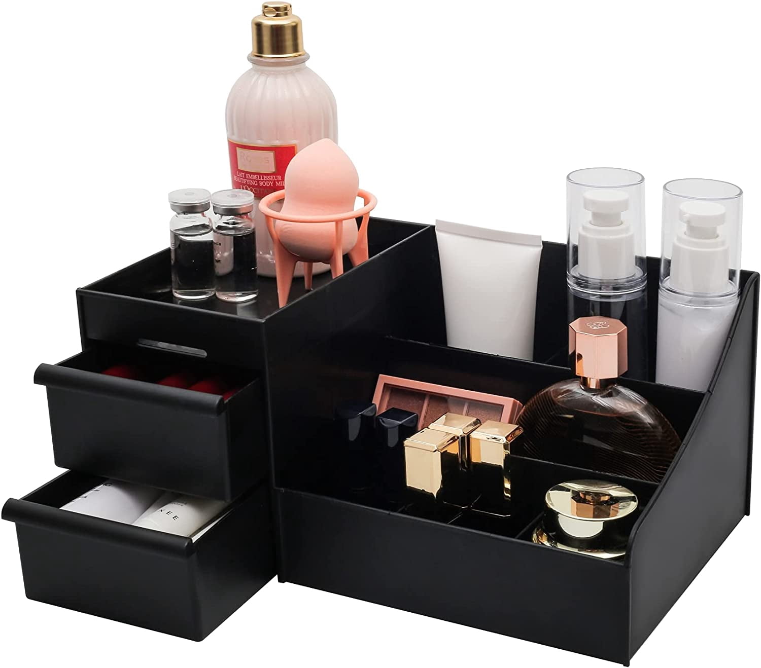 Makeup Organizer for Vanity, Bathroom Countertop Organizer with Drawers ...