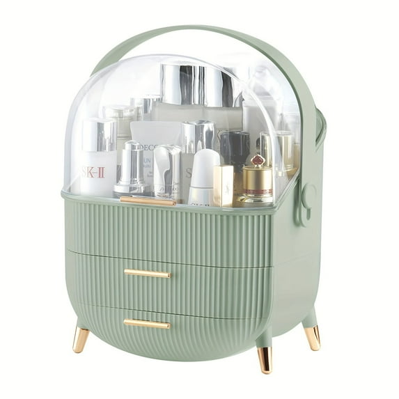 Makeup Organizer For Vanity, Make Up Organizers And Storage, Cosmetics Skincare Organizers With Lid And Drawers, Cosmetic Display Cases For Countertop, Bathroom, Dresser, Ideal Gifts For Women