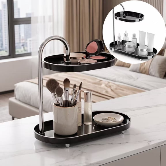 Renyuanyuan 2-Tier Makeup Organizer, for Vanity, Bathroom Countertop, Skincare, Perfume Storage