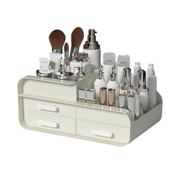Makeup Organizer for Vanity, Cosmetic Storage Box, Cosmetic Display Cases with Drawers Ideal for Bedroom and Bathroom Countertops