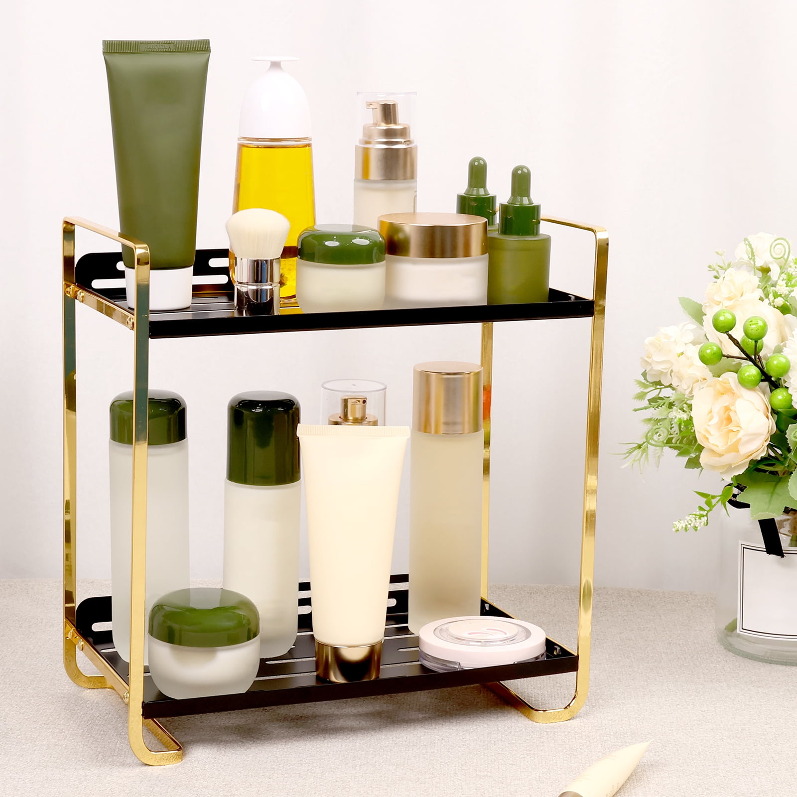 Makeup Organizer for Vanity Perfume Organizer Metal Skincare