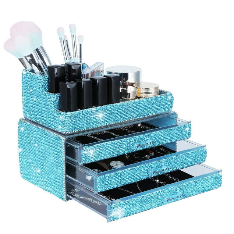 Silicone Makeup Brush Holder Cosmetic Desktop Organizers Storage Box  Diamond