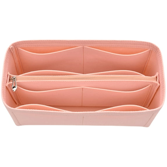 Makeup Organizers Felt Insert Bag for Handbag Travel Inner Purse Portable Cosmetic Bag Felt Organiser with Zippered