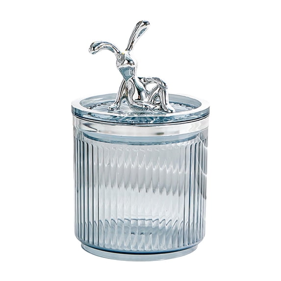 Makeup Pads Holder Storage Box, Container Case Cosmetics Organizer for Tabletop, Hair Accessories, Makeup Pads Office Dresser Blue