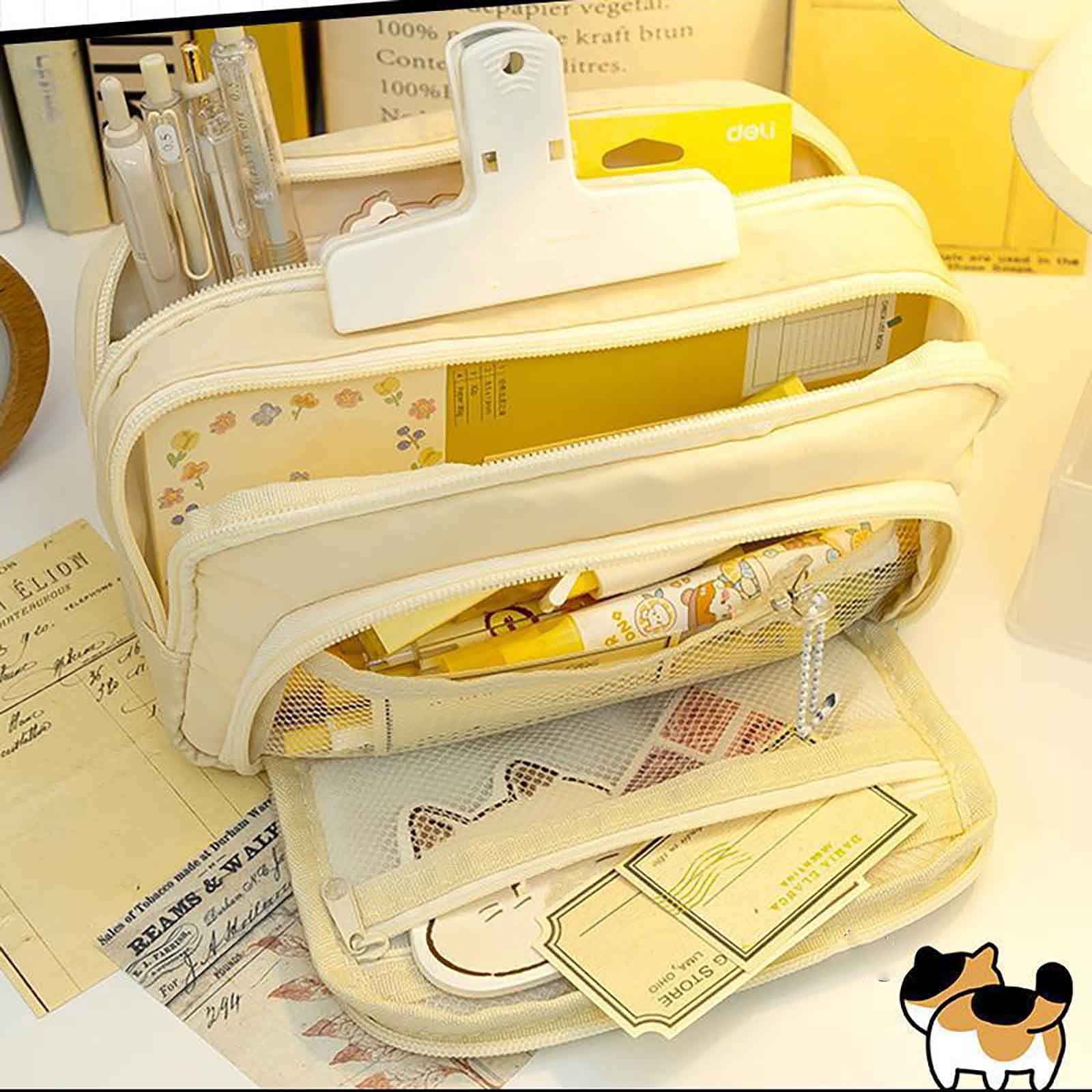 Makeup Pencil Case Pencil Container,Pencil Pouch for Women Pencilcase,Pencil Pouch Cute Cute Pencil Cases for Home Office Schoolsupplies(1PC)