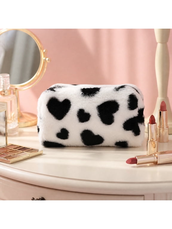 Makeup Pouch Bag Zipper Cloth Cosmetic Organizer for Travel Office Home Lipstick Jewelry Small Items Storage
