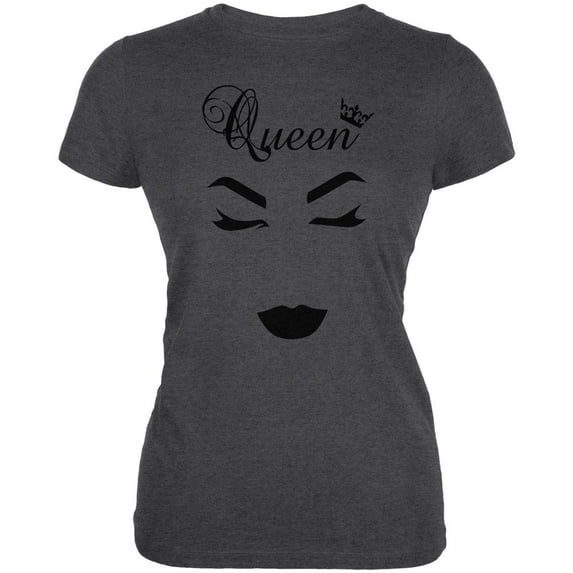 Makeup Queen Minimalist Art Juniors Soft T Shirt Deep Heather 2XL