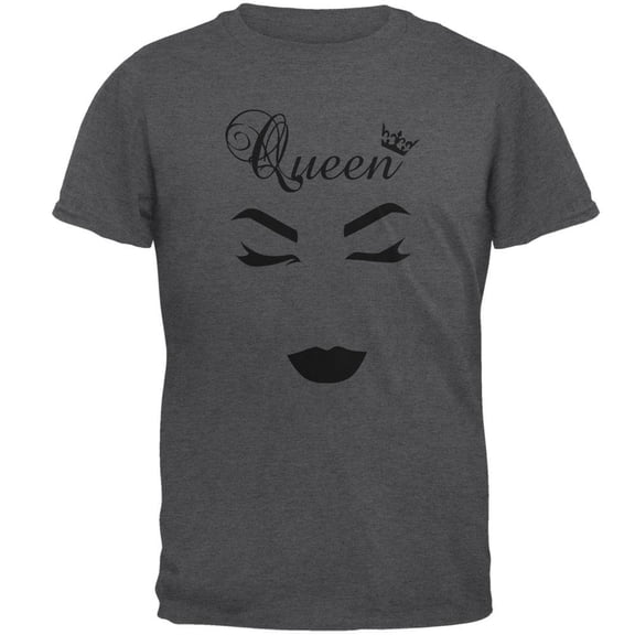 Makeup Queen Minimalist Art Mens T Shirt Dark Heather 3X-LG