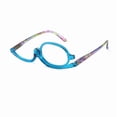 thumbnail image 1 of Makeup Reading Glasses for Women Round One Eye Rotating Magnifying Cosmetic Readers Make Up Eyeglasses 1.0,Blue, 1 of 10