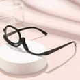 thumbnail image 1 of Makeup Reading Glasses for Women Round One Eye Rotating Magnifying Cosmetic Readers Make Up Eyeglasses 2.5, Pure Black, 1 of 9