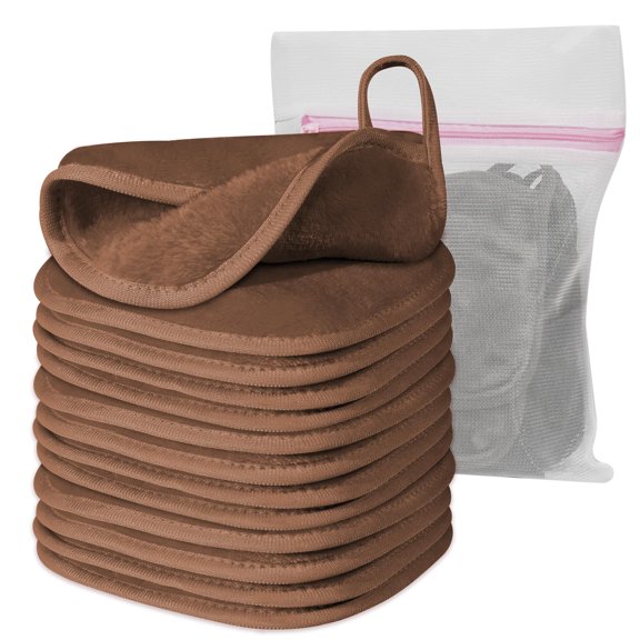 Makeup Remover Cloth, 6" x 6" Makeup Remover Towels Reusable Face Cloth for Washing Face, Makeup Remover Pads Microfiber Face Washcloth with Mesh Bag
