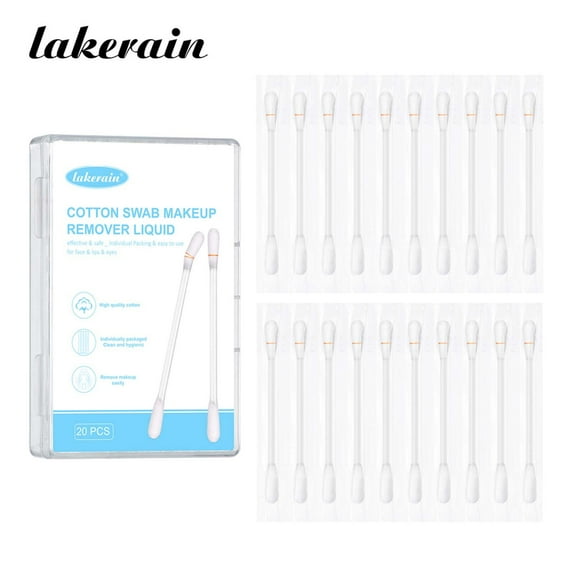 Makeup Remover Cotton Swabs - Portable and Gentle Beauty Cleaning Sticks, 30ml