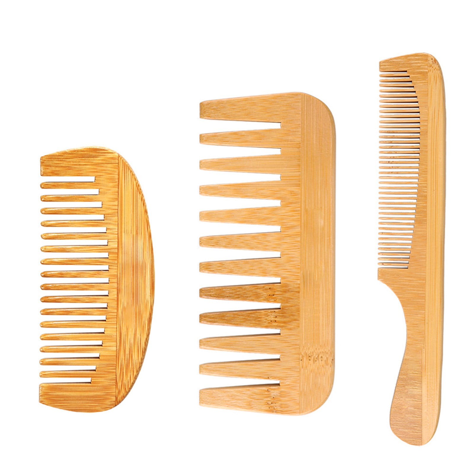 Makeup Remover Wipes Holder Tone Iii 3Pcs Wide Fine Tooth Bamboos Comb