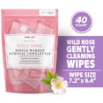 thumbnail image 1 of Makeup Remover Wipes Single Individually Wrapped Face Cleanse Wipes 40 Count Makeup Wipes, 1 of 7