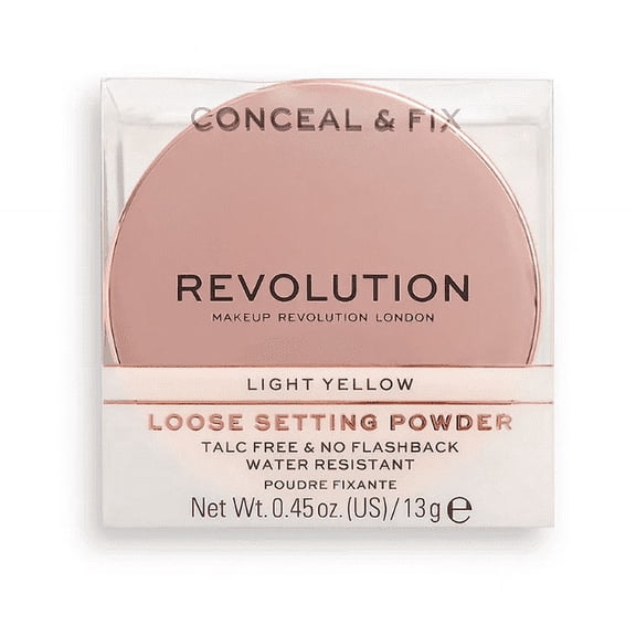 Revolution Beauty Conceal & Fix Setting Powder, Light Yellow